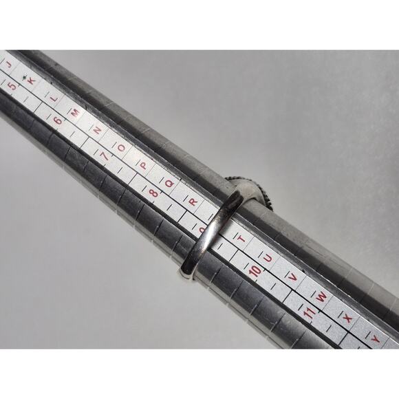 MARCASITE STONES DOME RING Semi-Circle Shape .925 STERLING SILVER Size 9 - Picture 3 of 6